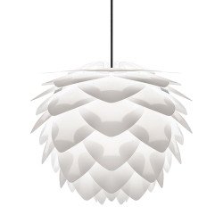 28351 Silvia Medium hanglamp Ø50 zwart snoer, wit