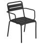 Star tuinstoel met armleuningen Black 