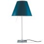 Costanza tafellamp vast met uitschakelaar aluminium/Petroleum Blue