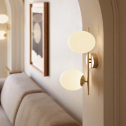 Mahala wandlamp 2 messing